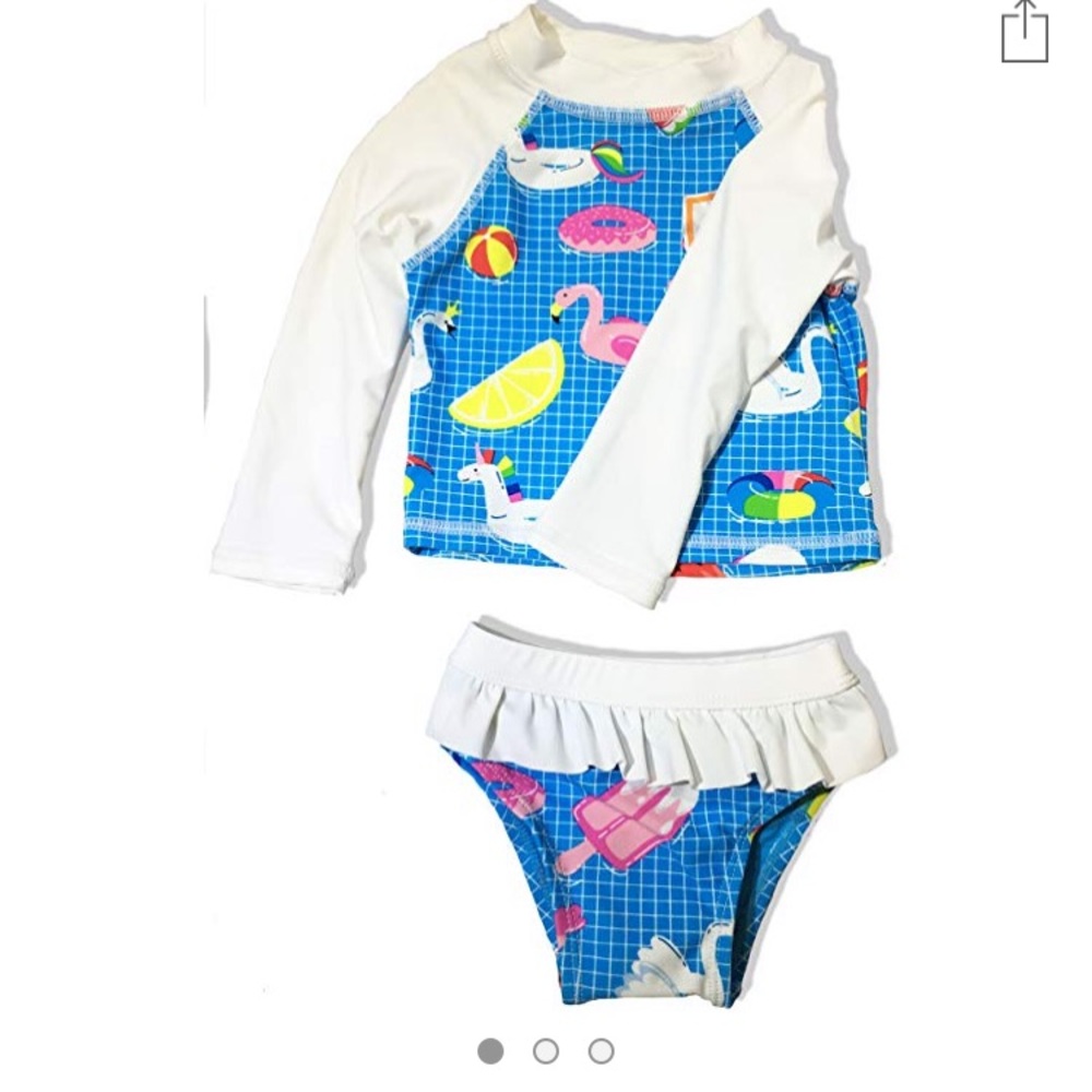 Baby girl Rash guard Bikini bottom matching 12m